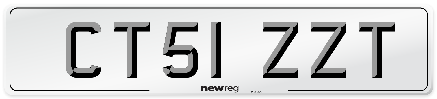 CT51 ZZT Number Plate from New Reg
